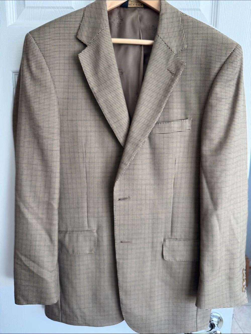 Jos. A. Bank Tan Glen Plaid Sport Coat